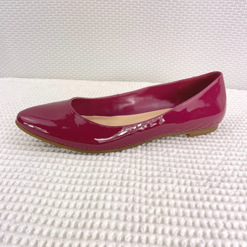 COLE HAAN fuschia slip on low heel flats - like new!  SZ 8